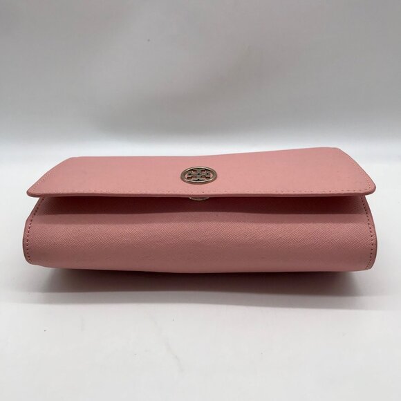 Tory Burch Pink Saffiano Leather Robinson Chain Crossbody - Picture 5 of 10